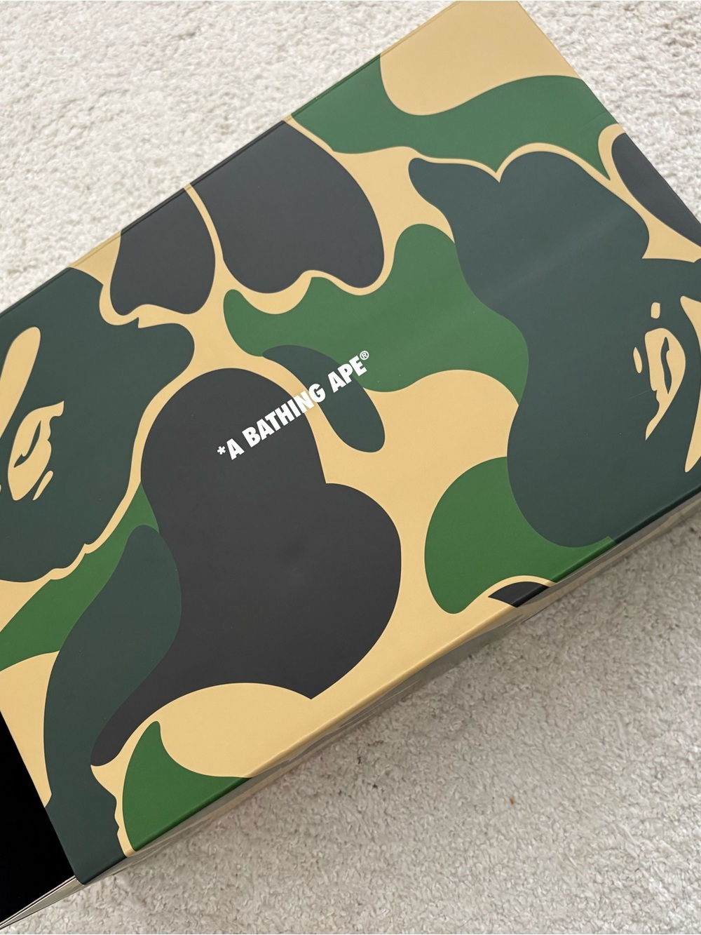 A Bathing Ape BAPE Sta Camouflage Shoe Box - Green/Tan/Black